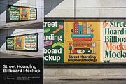 Street Hoarding Billboard Mockup, an Advertising Mockup by Pitchlook.Studio (Thumbnail 1 of 4)