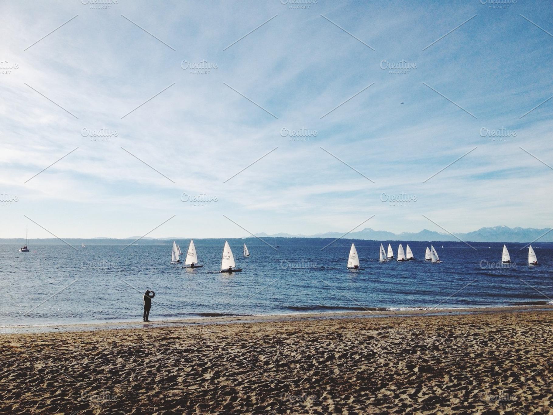 sailboats on the Sound