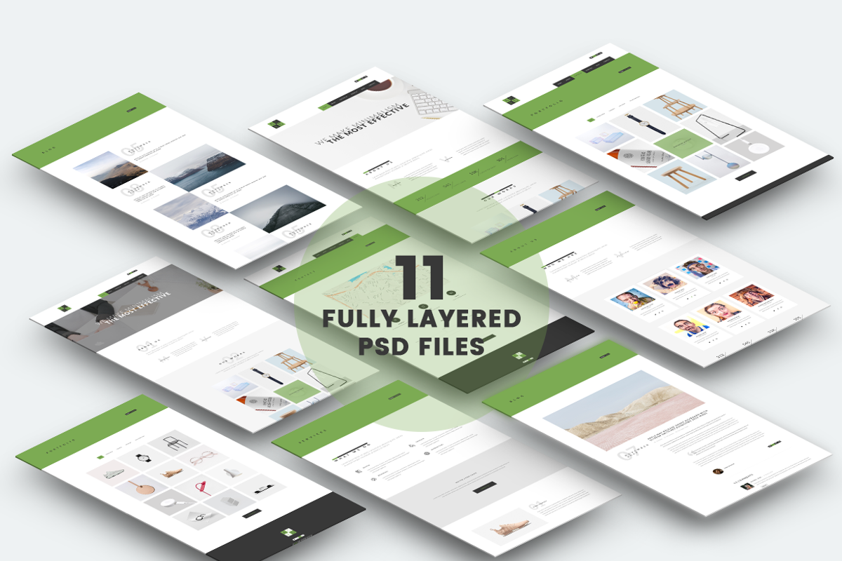 ACED - Portfolio PSD Template, a Landing Page Template by bigpsfan's SHOP (Photo 2 of 13)