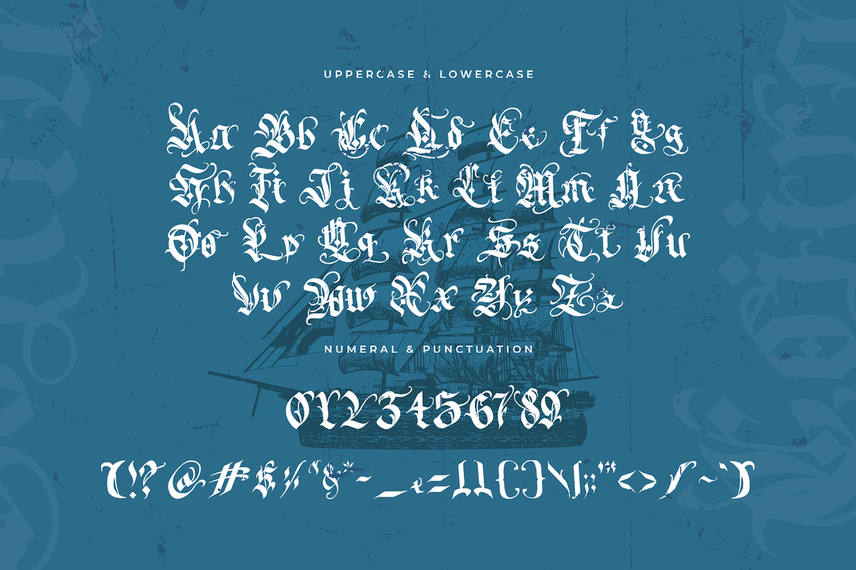 Cojira - Modern Blackletter Font, a Blackletter Font by overlaytemplates (Photo 4 of 5)