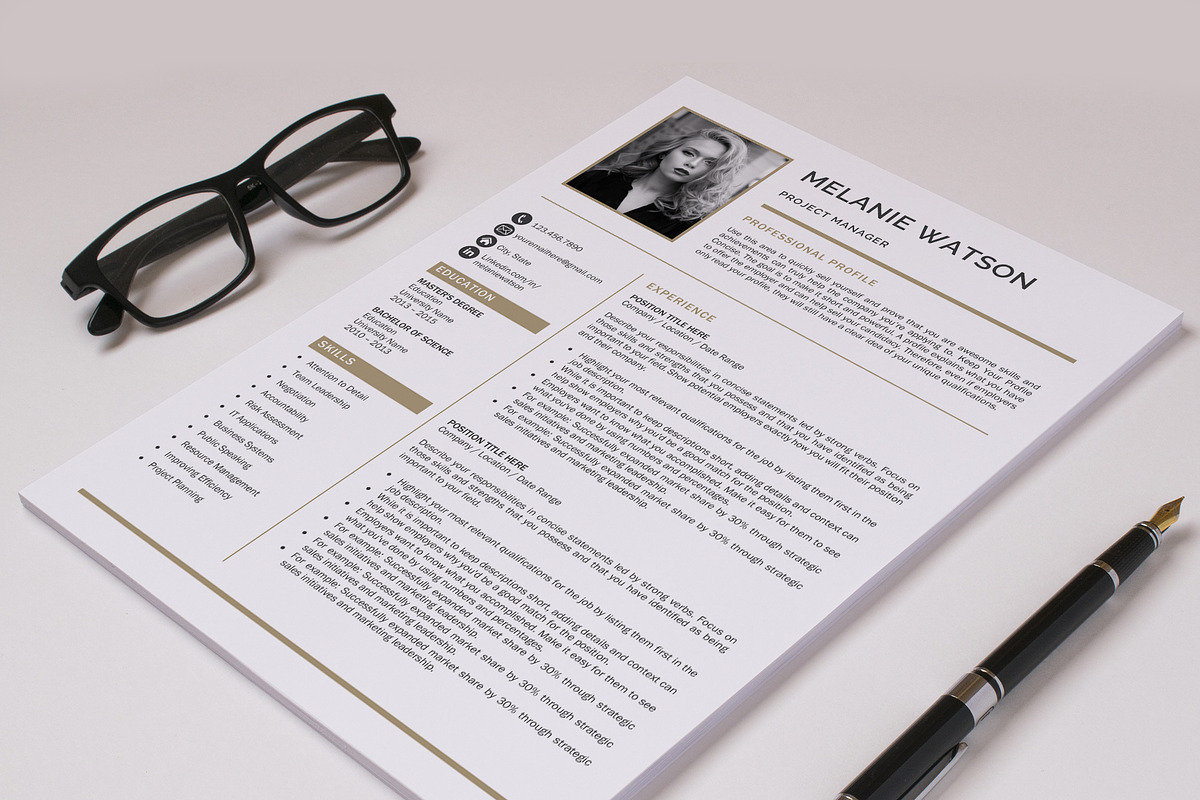 Resume Template CV + Cover Letter, a Resume Template by Klamp Studio (Photo 8 of 10)