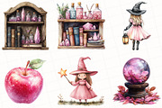 Cute Witchy Autumn Clipart, an Illustration by OK Design (Thumbnail 4 of 5)