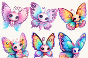 Watercolor Cute Butterflies Clipart, an Animal Illustration by Design Scotch (Thumbnail 5 of 10)