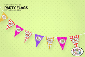 Party Flags / Bunting Mockup