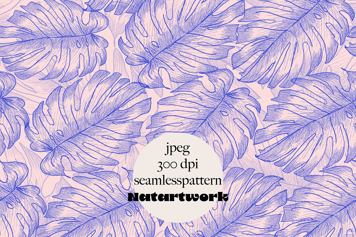 Jungle Leaves digital pattern  Jpeg, a Pattern Graphic by NatArt (Photo 1 of 3)