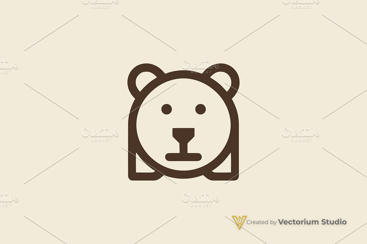 Bear Minimalist Icon Logo, a Branding & Logo Template by Vectorium Studio (Photo 3 of 5)