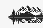 Majestic Mountain and Tree Vector Bu, a Graphic by Designs_River (Thumbnail 7 of 7)