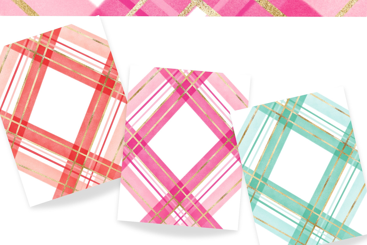 Modern Tartan Plaid Digital Papers, a Decorative Illustration by Essem Creatives (Photo 4 of 7)
