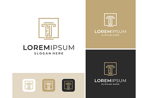 Pillar Column Letter EU Logo, a Branding & Logo Template by ika trisiana