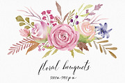 Spring flowers watercolor clipart, an Illustration by LuiDesignStudio (Thumbnail 3 of 5)