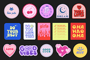 COOL Y2K STICKERS VECTOR SET, a Decorative Illustration by craftlove (Thumbnail 9 of 12)