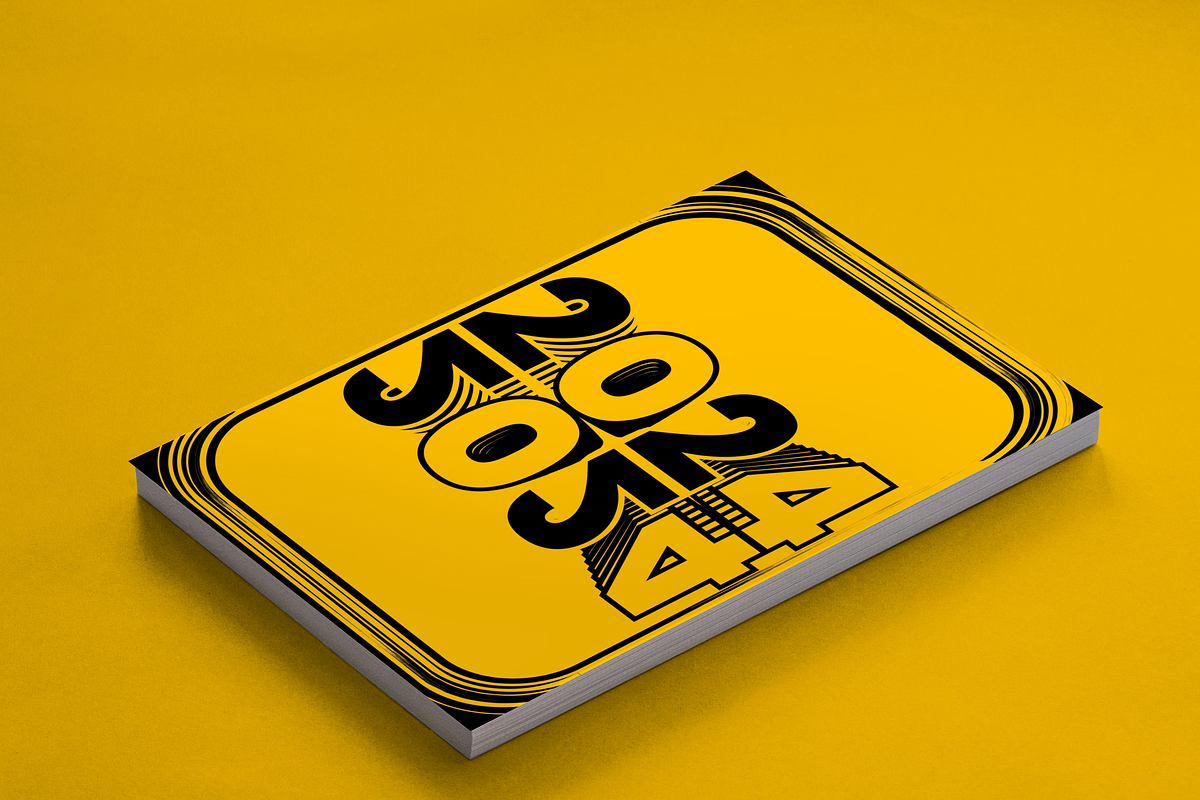2024 typography style cover design, a Poster Template by NJ Himel (Photo 18 of 18)
