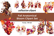 Fall Anatomical Bloom Clipart Set, a Healthcare Illustration by InkyQueenArt (Thumbnail 1 of 5)