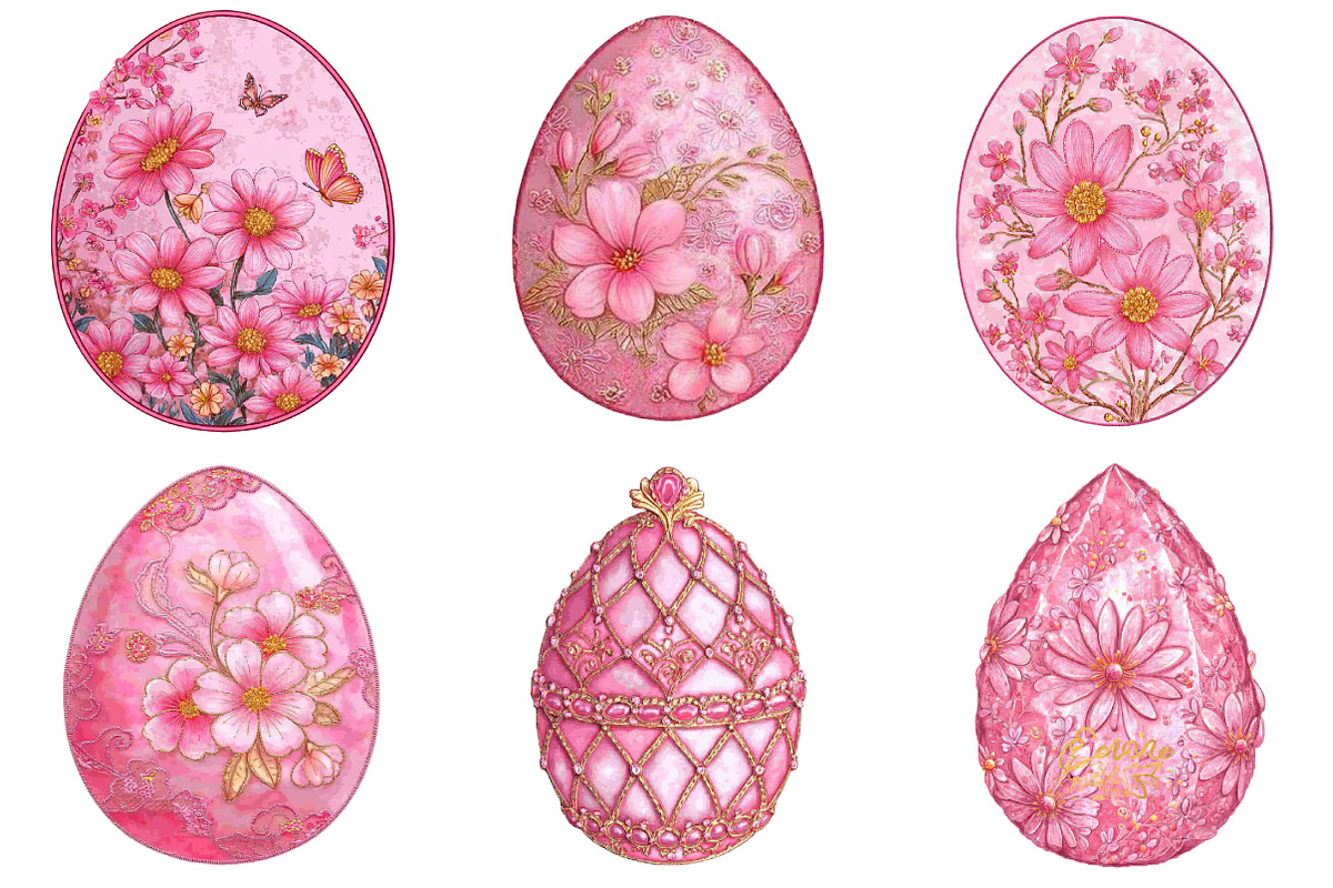 Whimsicale Aster Egg Clipart, a Graphic by CitraGraphics (Photo 4 of 4)