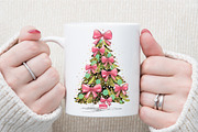 Coquette Pink Bow Christmas Tree PNG, an Illustration by Sublimation Artist (Thumbnail 7 of 9)