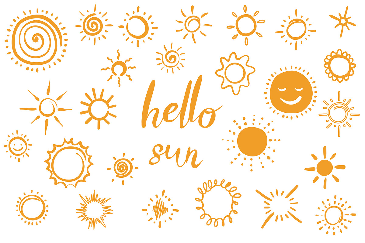 Doodle yellow sun collection, a Decorative Illustration by Anada Arty (Photo 1 of 10)