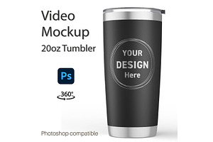 20 oz Tumbler Video Mockup, a Cups & Container Mockup by MockupsBox