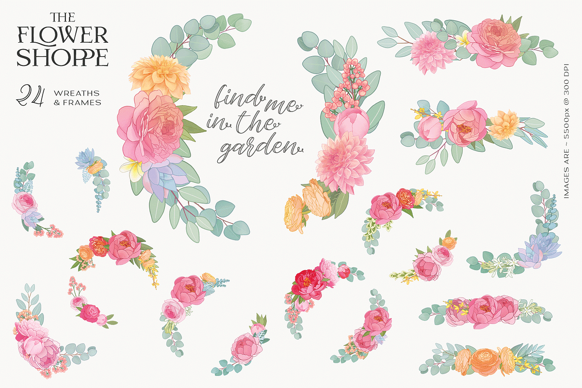 The Flower Shoppe | Flower Clipart, an Illustration by Ayca Atalay (Photo 7 of 10)