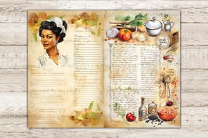 Vintage Cookbook Collage Sheet