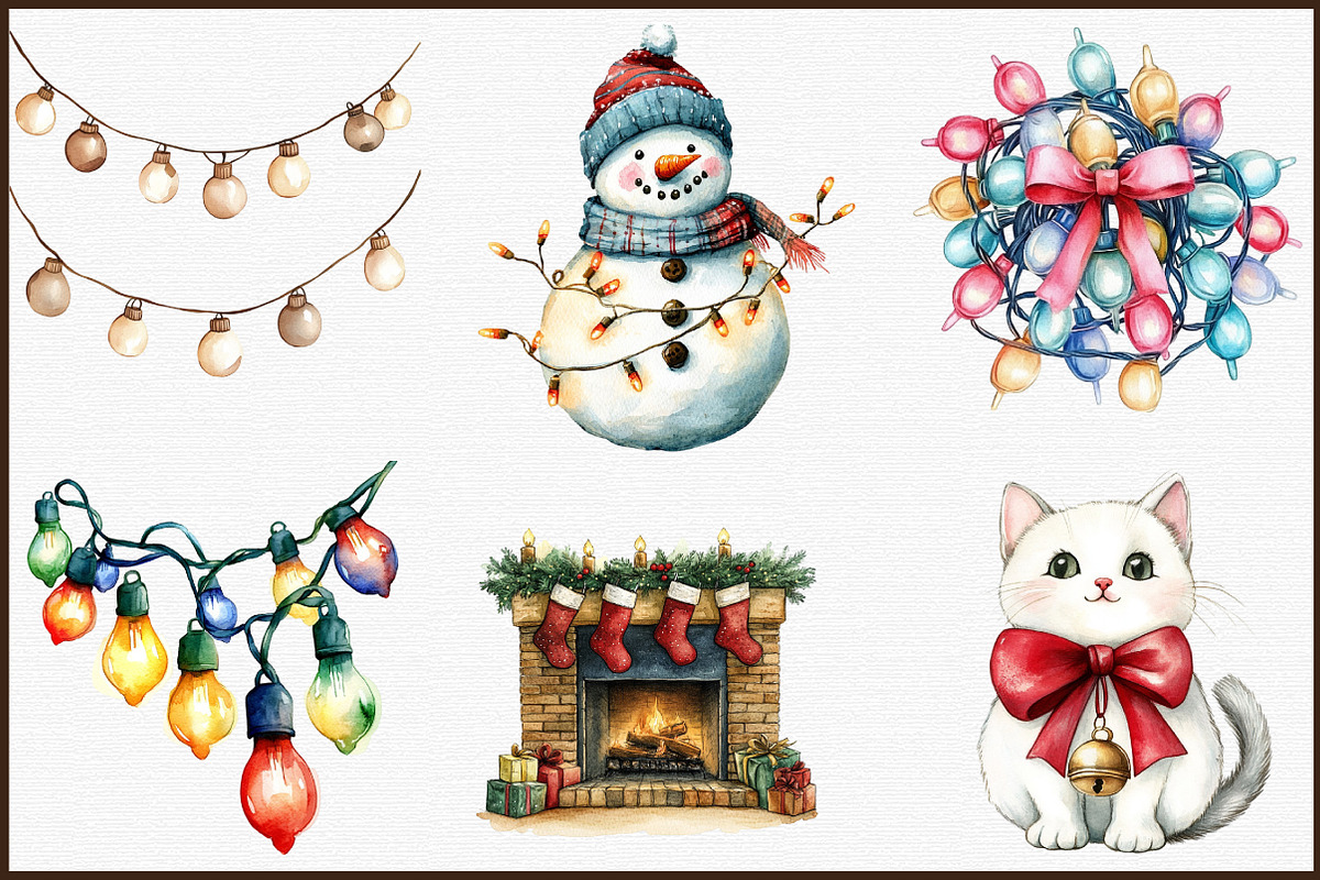 Christmas Lights Sublimation Clipart, an Illustration by Sublimation Artist (Photo 3 of 6)