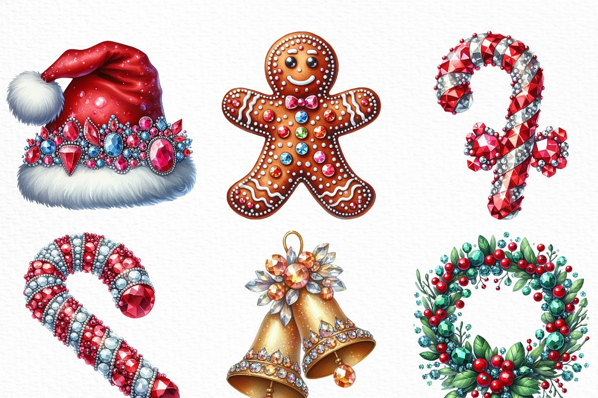 Rhinestone Christmas Sublimation, an Illustration by Craft Nest (Photo 4 of 6)