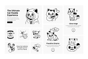 Animated Cat Doodle Icon Pack, an Outline Icon by Prosymbols (Thumbnail 3 of 4)
