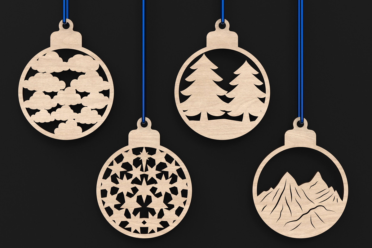 Christmas Tree Bauble Decorations, an Object Graphic by ThemeXDigital (Photo 3 of 8)