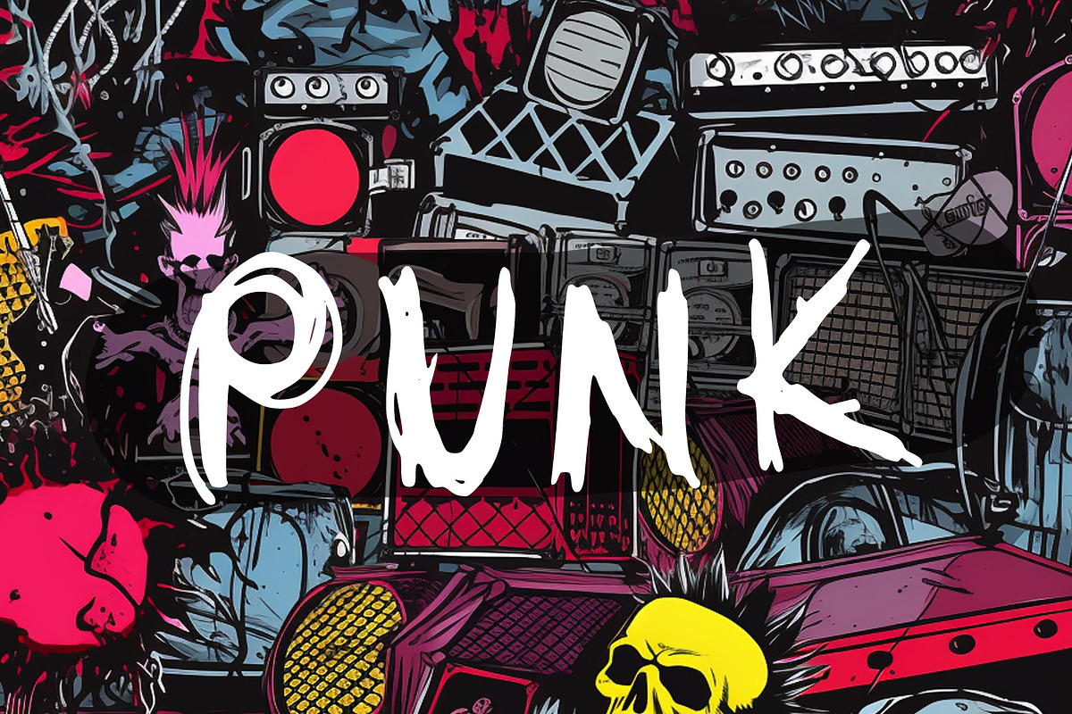 Punk, a Handwritten Font by smalldogdesign (Photo 1 of 2)