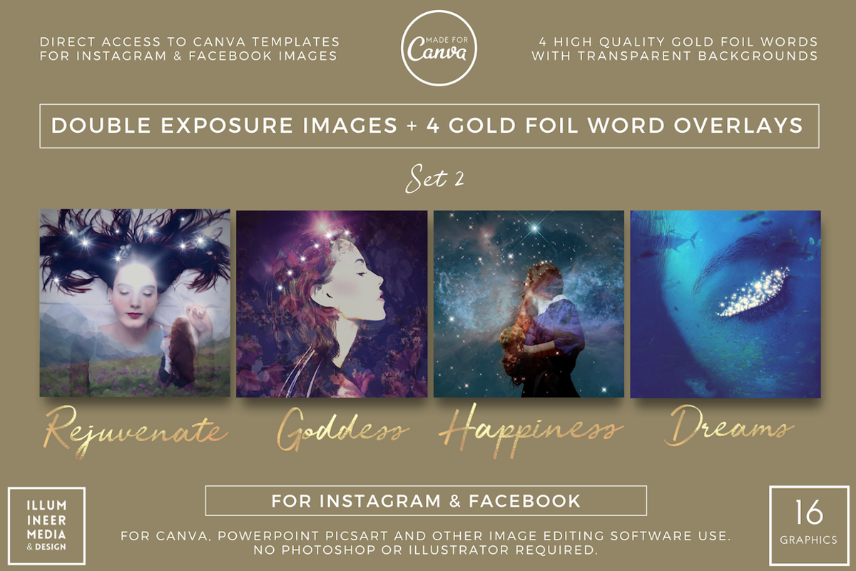 SALE! DOUBLE-EXP & GOLD WORDS SET 2, a Social Media Template by Illumineer Media & Design (Photo 6 of 7)