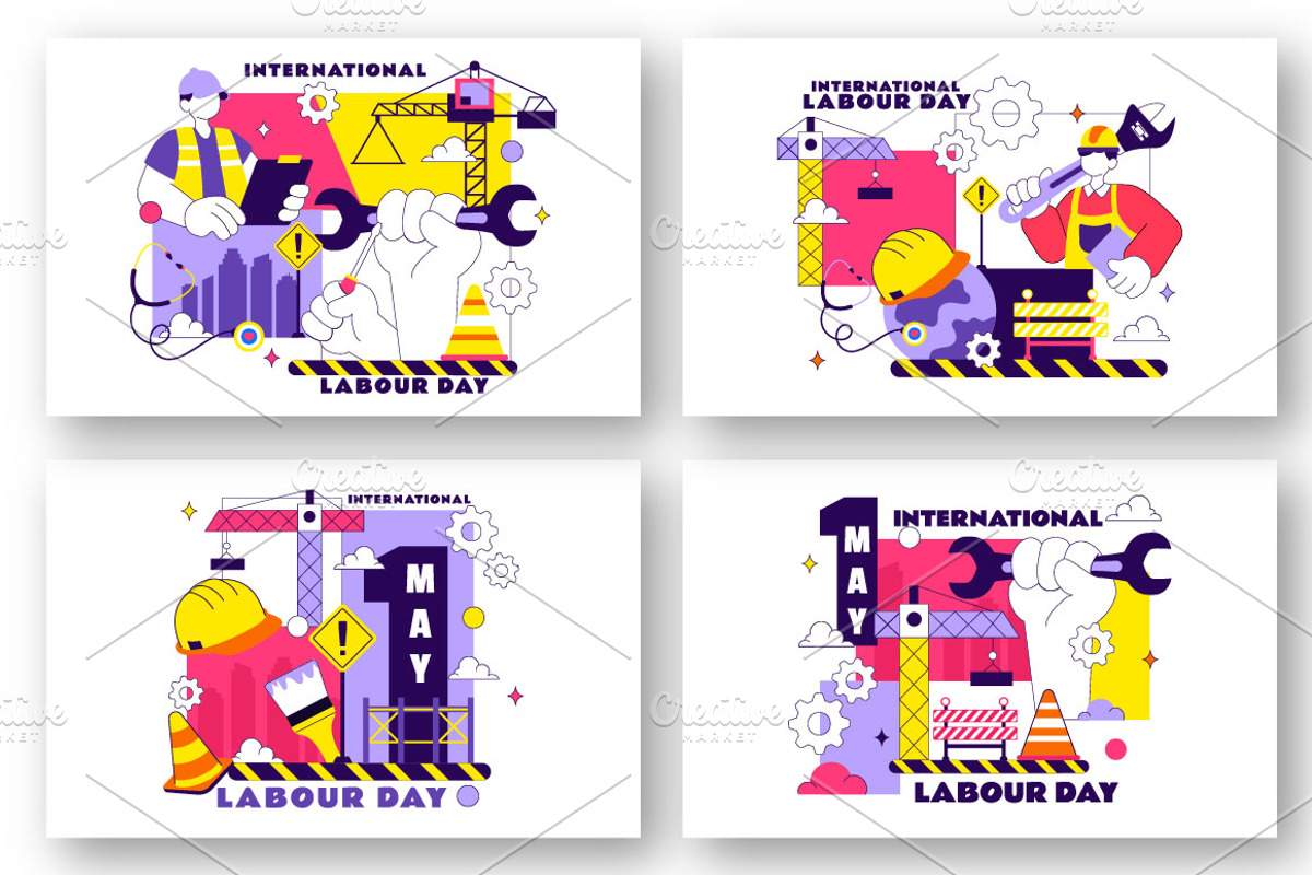 10 International Labour Day, a Work Illustration by denayunebgt (Photo 2 of 4)