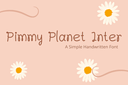 Pimmy Planet Inter Handwritten Font, a Font by PARAMAJAN (Thumbnail 1 of 5)