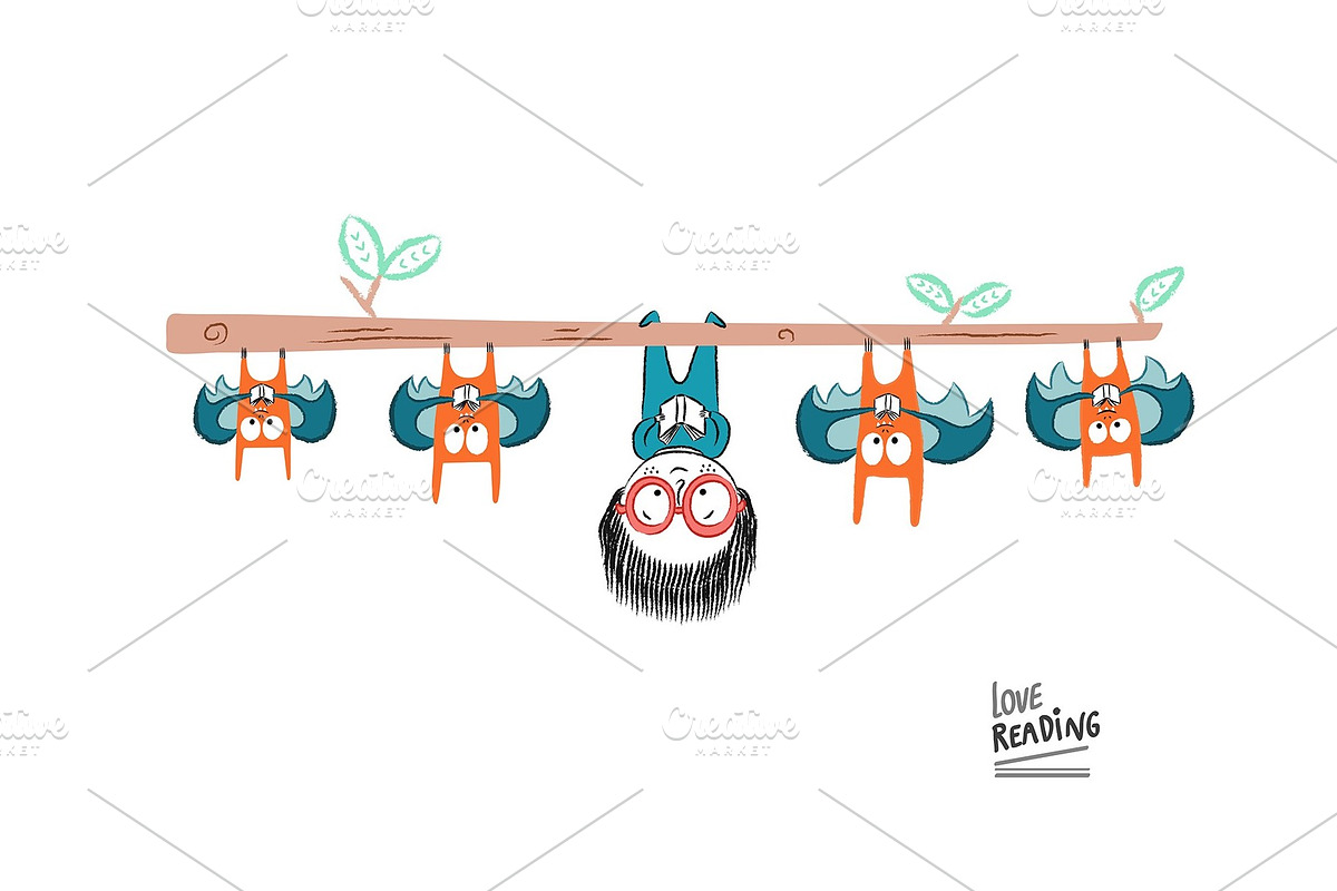 Little girl reading Collection 04, an Animal Illustration by Irene Loal (Photo 2 of 7)