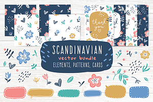 Scandinavian flowers vector bundle