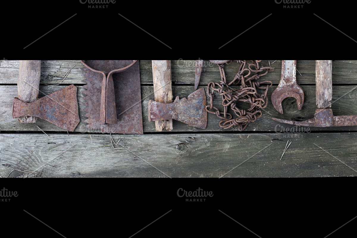 old hand tools of labor flat lay, an Industrial Photo by VetalStock (Photo 3 of 11)