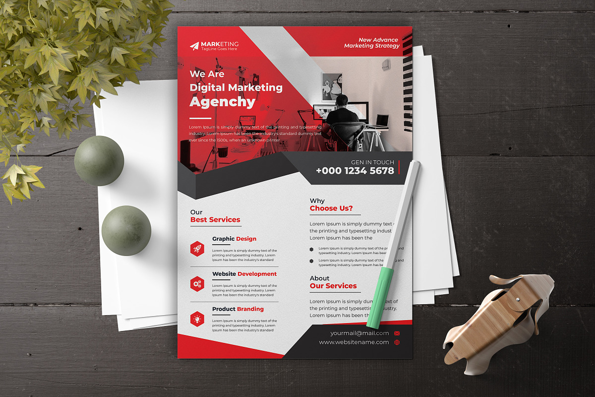 Corporate Theme Business Flyer, a Flyer Template by Graphiexperto (Photo 3 of 6)