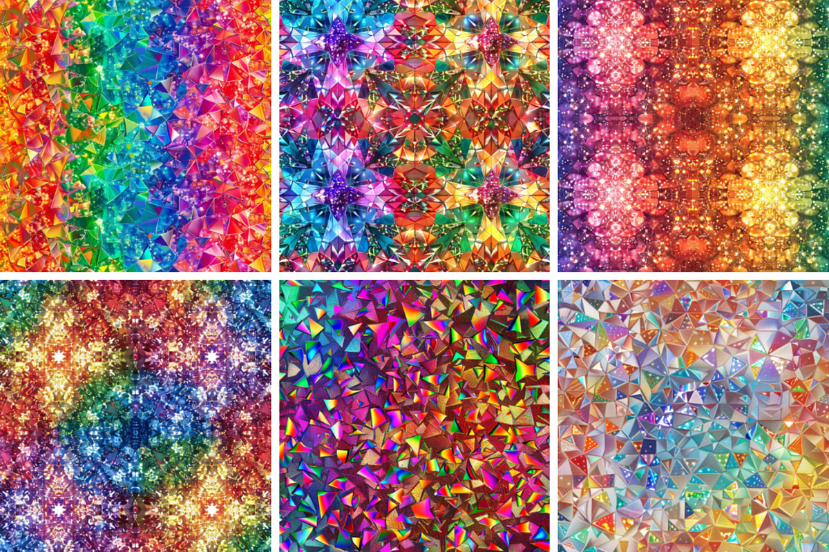 Rainbow Kaleidoscope Patterns, a Pattern Graphic by PrintablesByFranklyn (Photo 3 of 4)