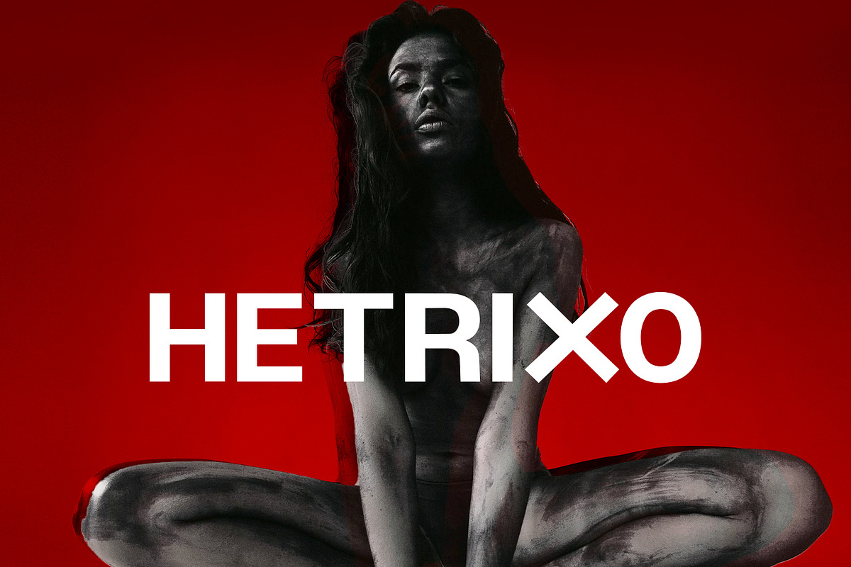 Hetrixo Display Typeface, a Sans Serif Font by Foxtype (Photo 1 of 5)