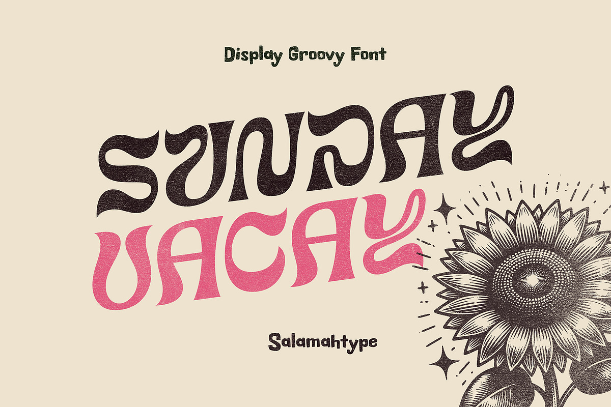 Sunday Vacay Display Font, a Font by Salamahtype (Photo 1 of 8)