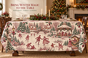 Winter Skating Festival Toile Design, a Pattern Graphic by Olya Creative (Thumbnail 8 of 10)