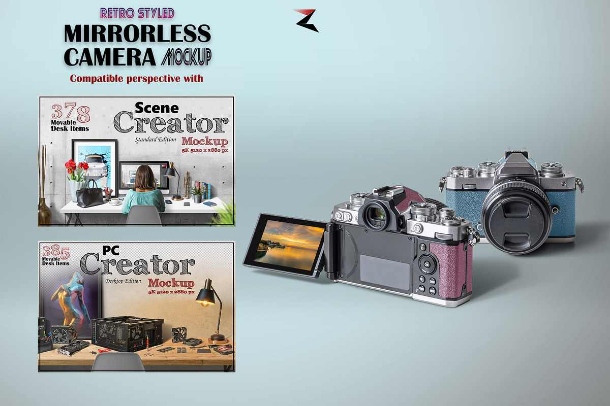 Retro Styled Mirrorless Mockup 5K, a Product Mockup by Zabiegala MP (Photo 8 of 8)