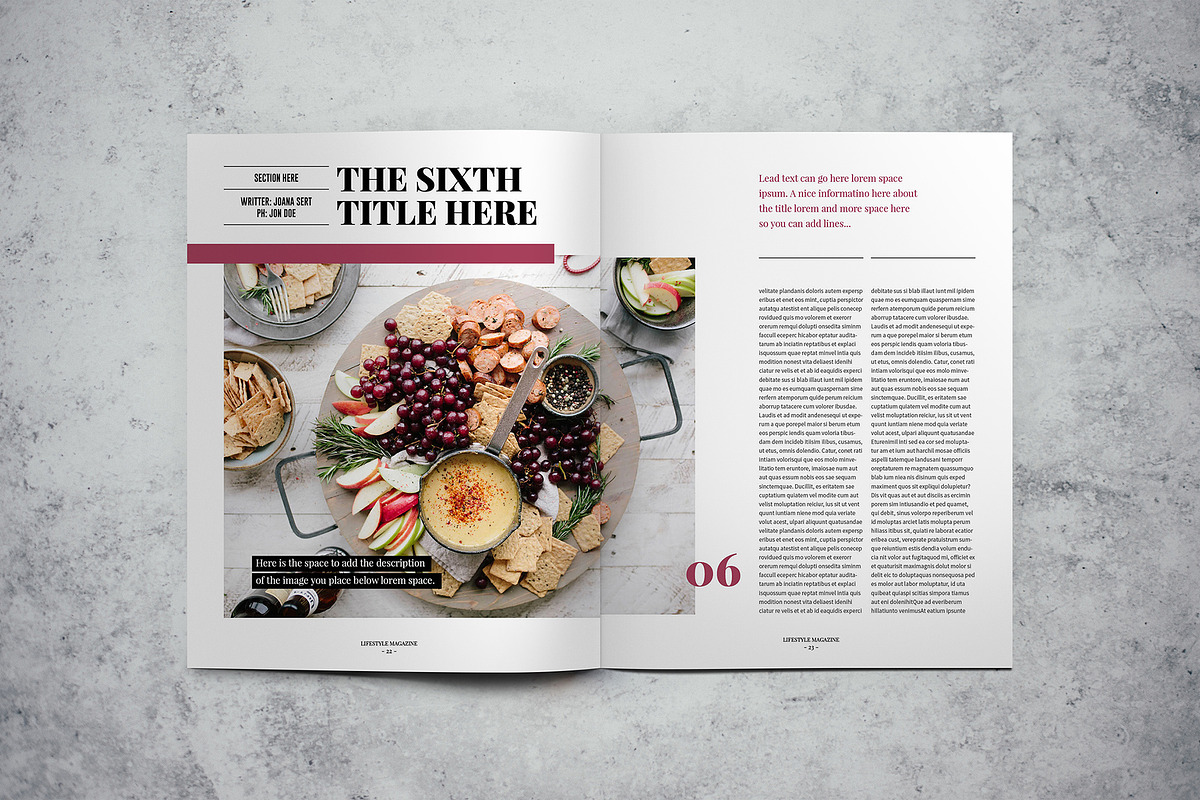 Lifestyle Magazine Indesign Template, a Magazine Template by Luuqas Design (Photo 13 of 17)