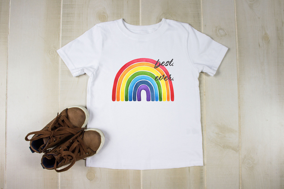 Watercolor rainbow clipart, an Object Graphic by Naty Art (Photo 4 of 6)
