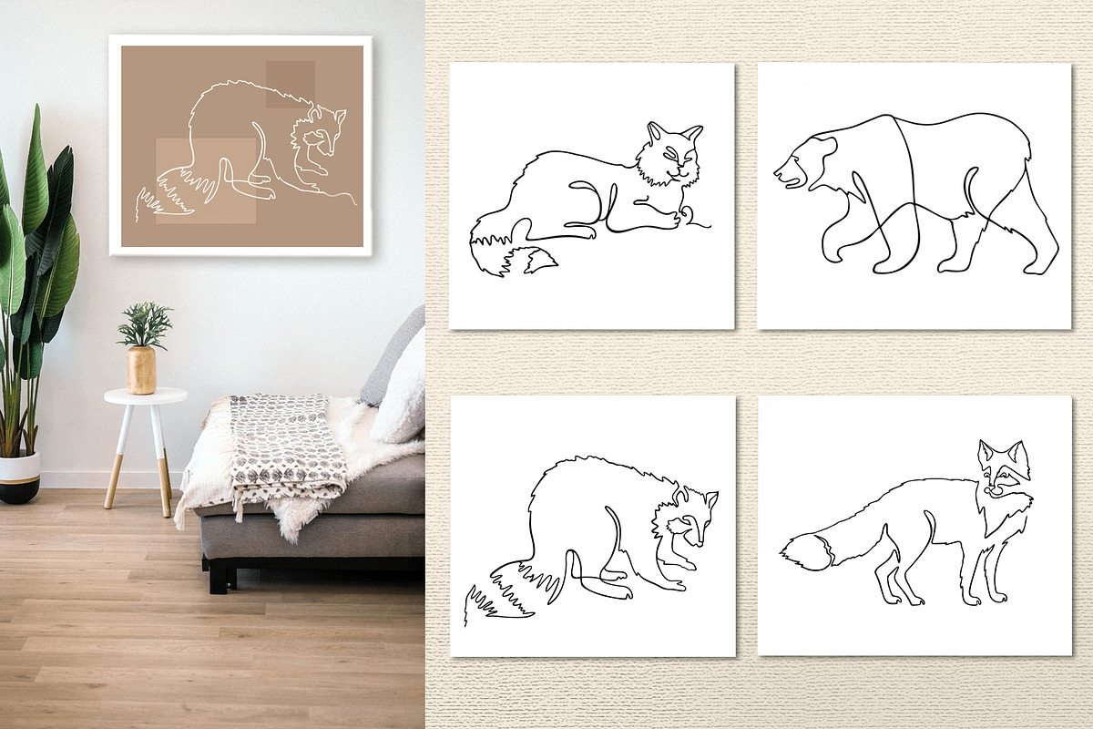 Animals One Line Design, an Object Graphic by Live line (Photo 5 of 5)