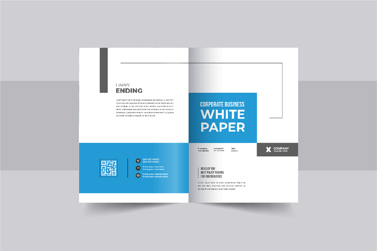 Company white paper design template, a Brochure Template by Pavel_design (Photo 2 of 9)