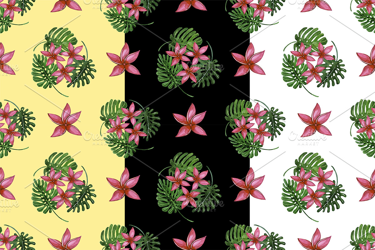 Tropical watercolor patterns., a Pattern Graphic by Mehendra Art (Photo 2 of 5)