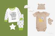 Safari Animals Children clipart set, an Animal Illustration by JuliyArt (Thumbnail 3 of 12)