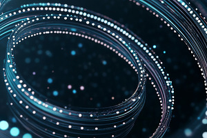 Cosmic space swirl with blue tech th, a Photo by Dvoevnore photos