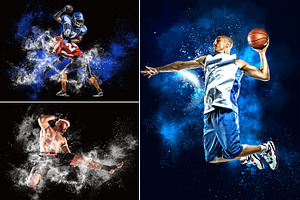 Powder Explosion Photo Effect