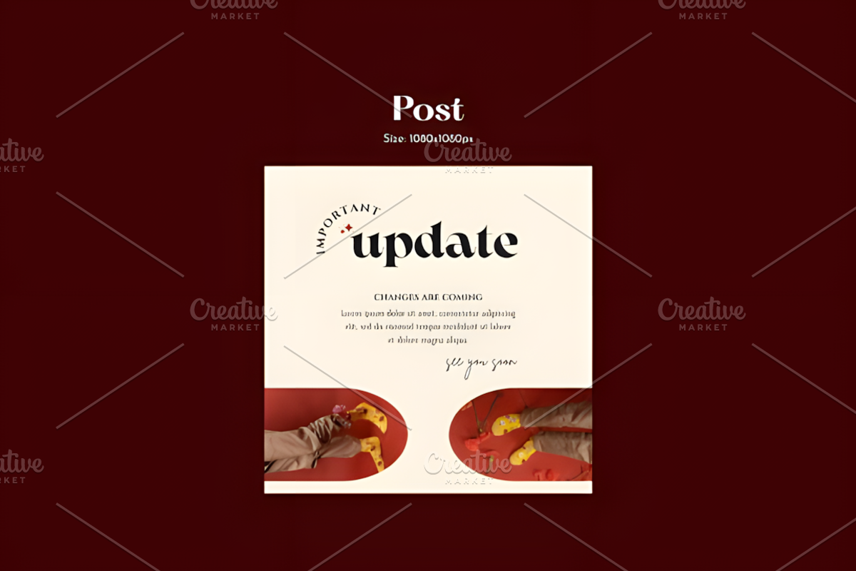 Energetic Instagram Post Templates, a Social Media Template by Coco Bloom (Photo 4 of 5)