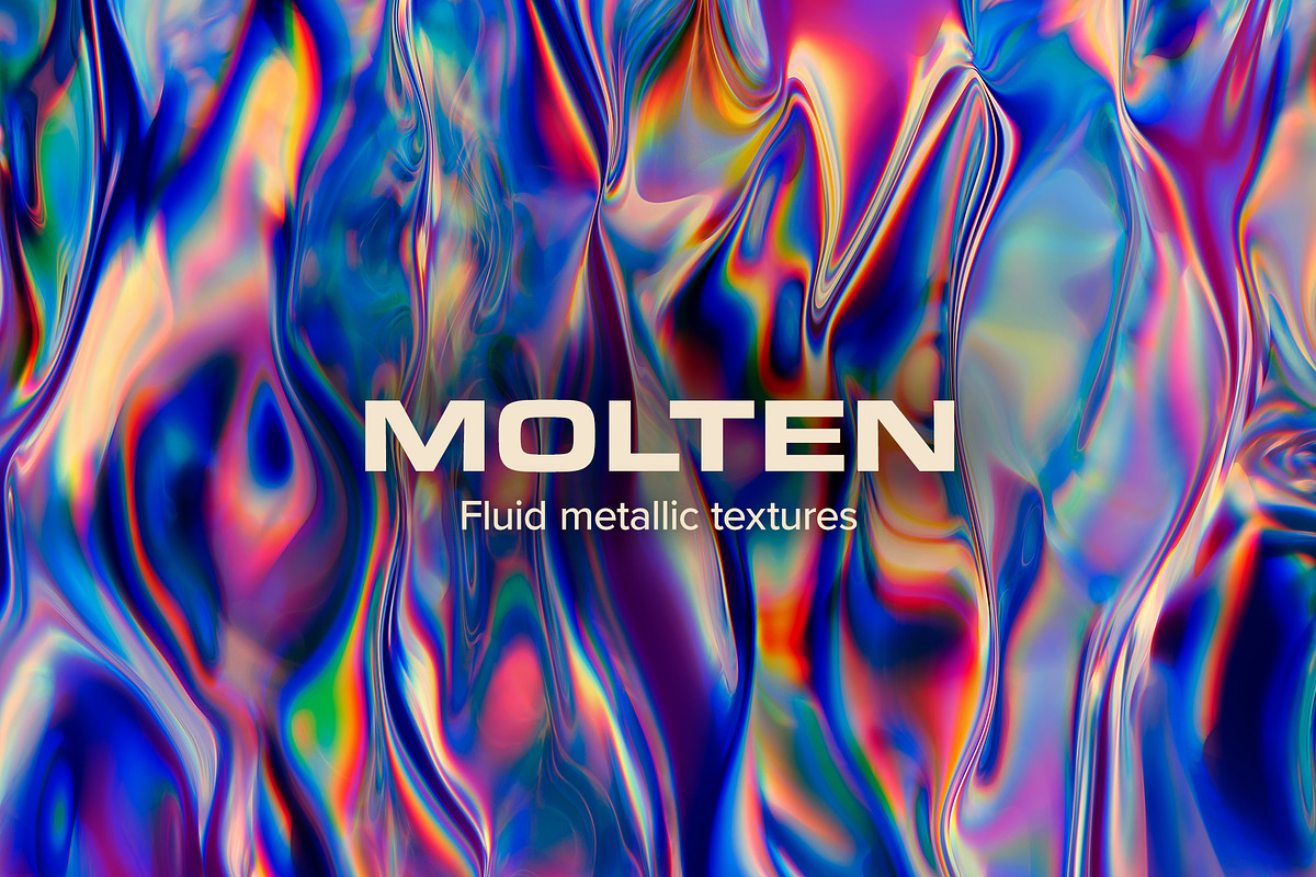 Molten: Fluid Metallic Textures, a Texture Graphic by Chroma Supply (Photo 1 of 12)